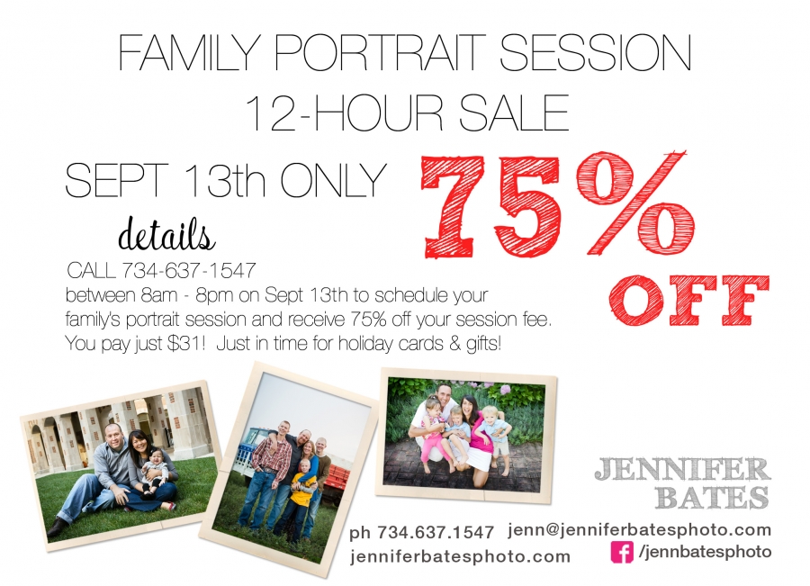 2013 Family Session Portrait Sale_Facebook